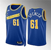 Men's Golden State Warriors #61 Pat Spencer Blue Classic Edition Stitched Basketball Jersey Dzhi,baseball caps,new era cap wholesale,wholesale hats